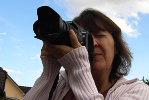 Claudia fotografiert mit ihrer Pentax und dem Sigma